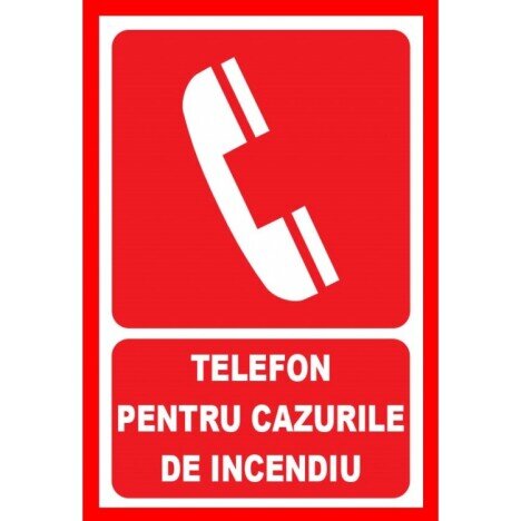 Placute telefon pentru cazurile de incendiu